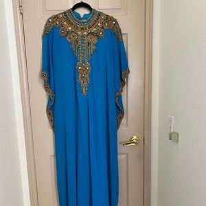 Long Caftan Dress — Traditional Elegant Flowy Gown